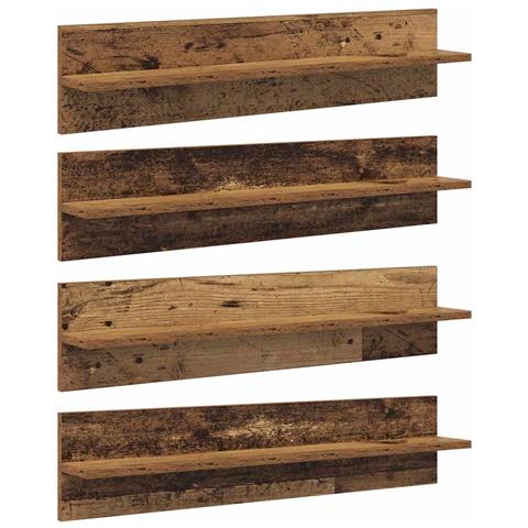 Scaffali da parete 4 pcs Legno vecchio 80 x 11,5 x 18 cm - Foto 1