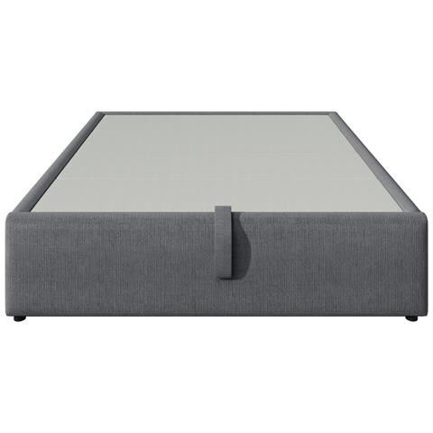 Letto Matrimoniale In Cotone Grigio Con Usb E Contenitore Idraulico - Foto 3