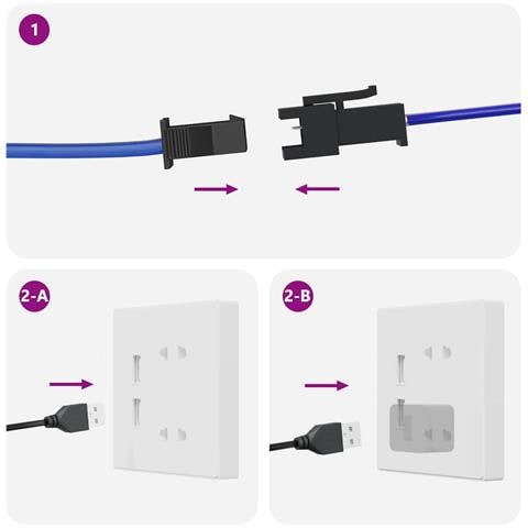Striscia LED 2 pcs Nero e trasparente 550 mm Rame e plastica - Foto 7