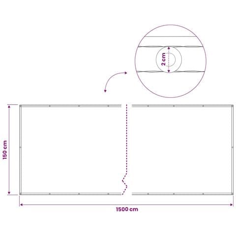 Schermo di Privacy per Balcone 1,5 x 15 m - Foto 6