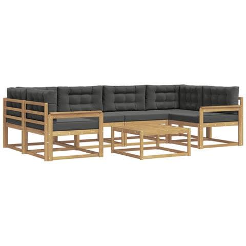 Set di divani da esterno con cuscino 5 pcs Bianco e Antracite - Foto 1