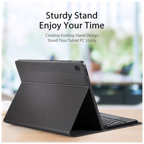 Custodia con Tastiera per Samsung Galaxy Tab S6 Lite - Pelle - Foto 4