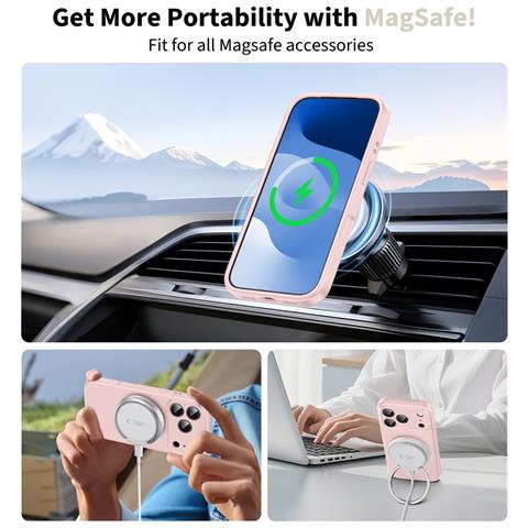 Custodia Rosa In Silicone Magsafe Per Iphone 17 Pro Max - Foto 4