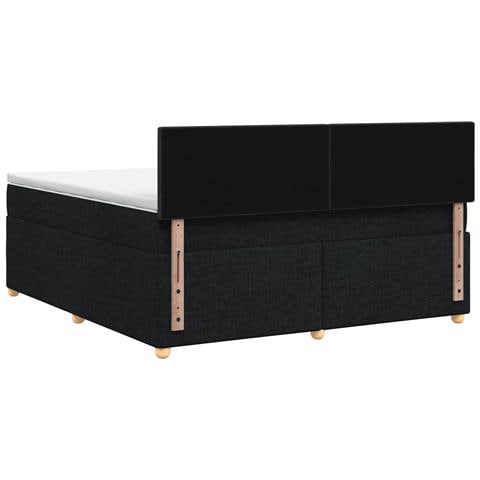 Letto box spring con materasso Nero 160 x 200 cm Tessuto - Foto 9