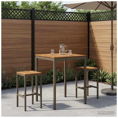 Tavolo Bar da Giardino Naturale e Caffè 80 x 80,5 x 105 cm - Foto 2