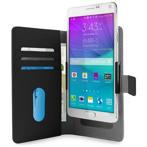 Custodia PU Univ XxLarge con Aggancio Scorrevole Regolabile+1 Tasca Banconote+3 Vani Carta Nero - Foto 1