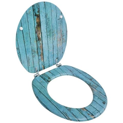 Coperchio Da Toilette In Mdf Con Modello Legno Invecchiato - Foto 1