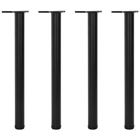 Set 4 Gambe Nere Per Tavolo Regolabili In Altezza 710 Mm - Foto 1