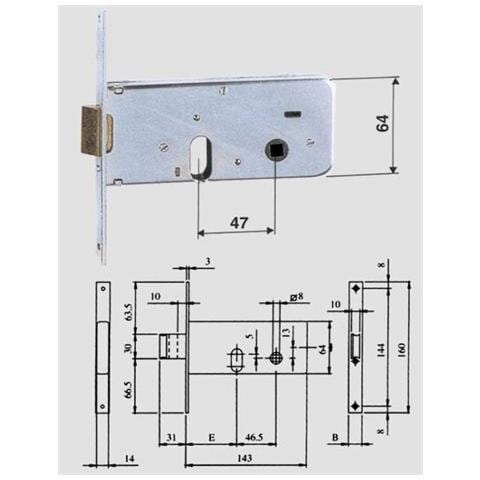 Serratura Infilare Fasce All F16 E70 7107010 - Foto 2