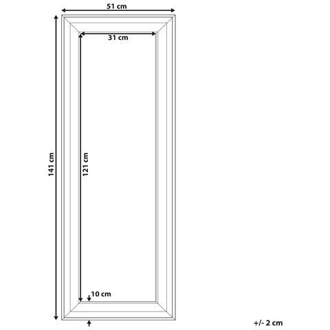 Specchio Moderno Da Parete Con Cornice Nera 51x141cm Lunel - Foto 21