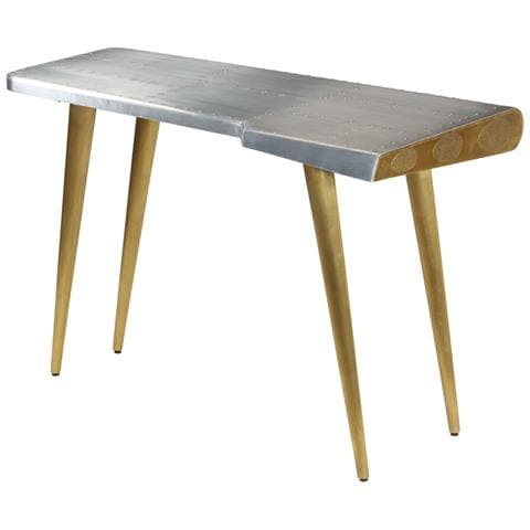 Scrivania Aviator In Stile Vintage Aeronautico 120x60x76cm - Foto 1