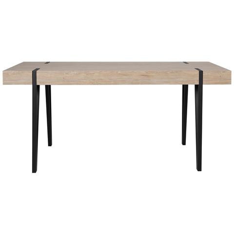 Tavolo Da Pranzo Marrone Chiaro E Nero 150x90cm Adena - Foto 15