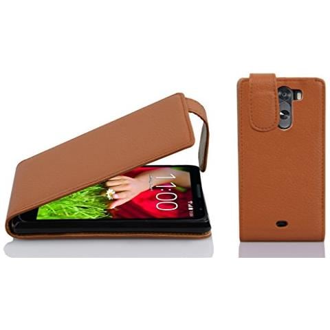Custodia Compatibile Con Lg G2 Mini In Marrone Cioccolata - Coperchio Protettivo In Design Flip Realizzato In Similpelle Testurizzata - Foto 1