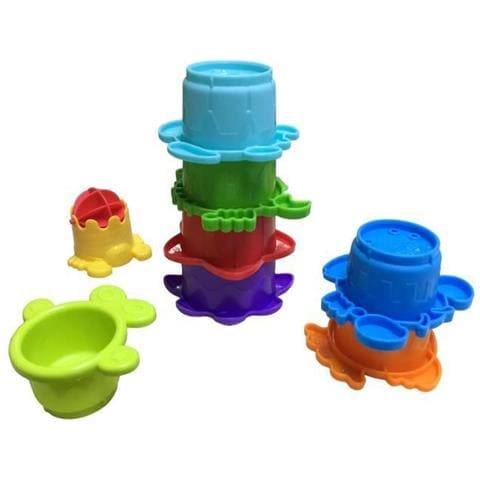 930-205039-00 Tazze Impilabili Con Mulino Ad Acqua, Set Di Pezzi 8 (7 + 1 Piramidi Mulino Ad Acqua)  - Foto 4