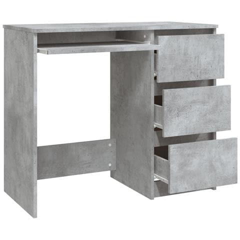 Scrivania Grigio Cemento 90x45x76 cm in Legno Multistrato - Foto 2