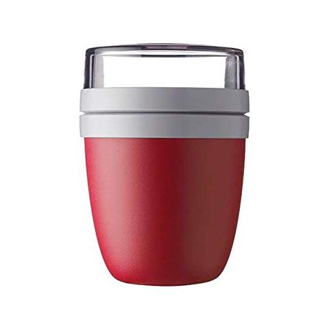 Ellipse - Contenitore Porta Pranzo Per Insalata, Colore: Rosso Nordico, Taglia Unica - Foto 1