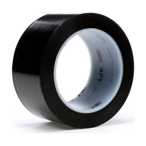 Nastro Per Segnaletica Rotolo In Vinile Nero 471 Nero - Foto 1