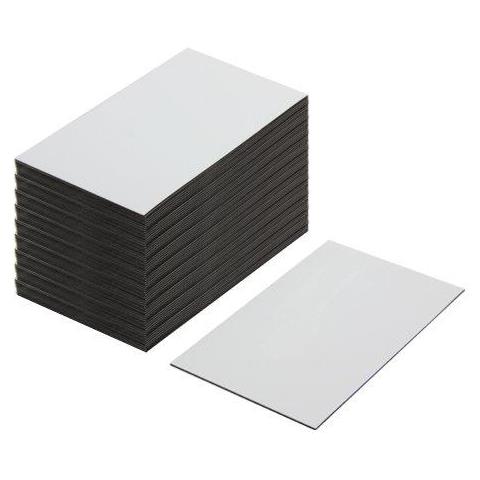 Magnete Expert Flessibili Etichette Magnetiche Con Lucido Bianco Secco Pulire La Superficie (100 X 60 X 076 Millimetri) (confezione Da 100)  - Foto 1