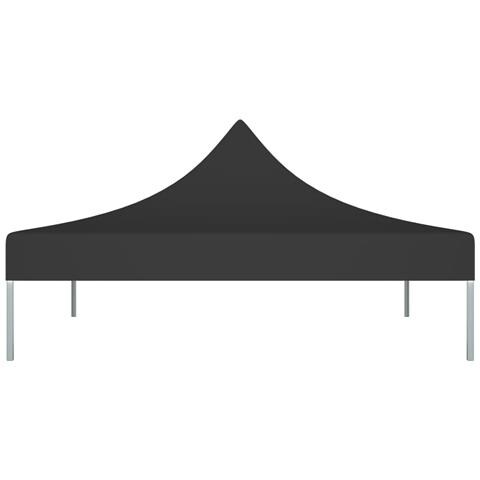 Tetto Per Tendone Per Feste 2x2 M Nero 270 G / m - Foto 2