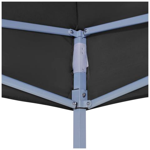 Tetto Per Tendone Per Feste 2x2 M Nero 270 G / m - Foto 5