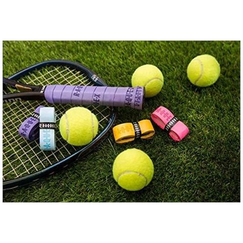Sostituzione Racchetta Pu Grip - Tennis Squash Badminton Racquetball Grip Di Ricambio (non Sottile Overgrip) (nero 1 Grip)  - Foto 4
