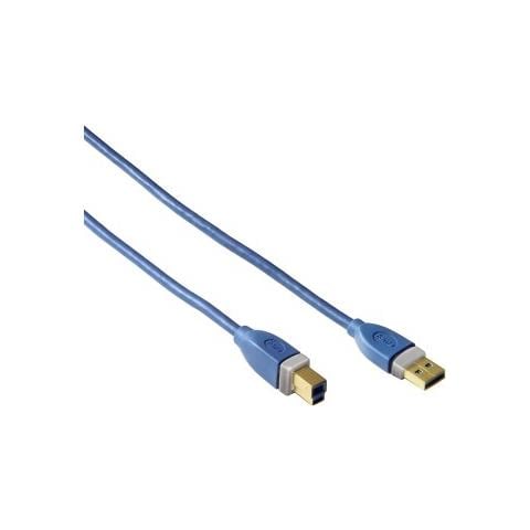 USB 3.0, A plug - B plug, 5.00 m cavo USB 3 m USB A USB B Blu - Foto 1