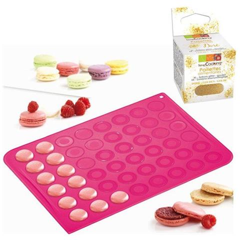 Tappeto Silicone Per Amaretti + Glitter Alimentare Oro - Foto 1