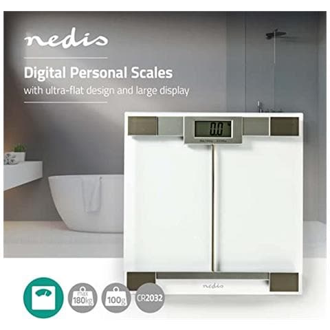 Bilancia Digitale Pesapersone Di Designe Professionale Vetro Temperato 180 Kg - Foto 2