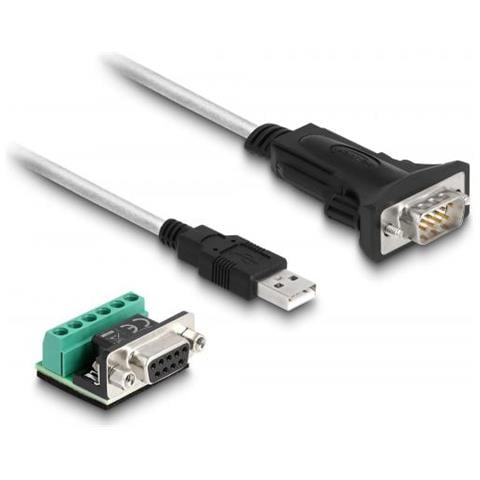 63465 Cavo Seriale Nero, Trasparente 1,8 M Usb Tipo A Db-9 - Foto 1