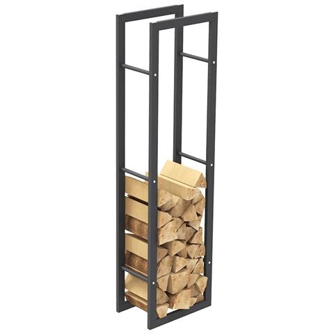 Portalegna Supporto Metallo Porta Legna Interno Legnaia Camino Stufa 150x40x25cm - Foto 2
