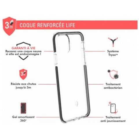 Cover Rinforzata Per Iphone 11 Pro Max Life, Trasparente - Foto 2