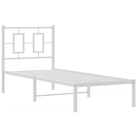 Giroletto Con Testiera Metallo Bianco 75x190 Cm - Foto 2