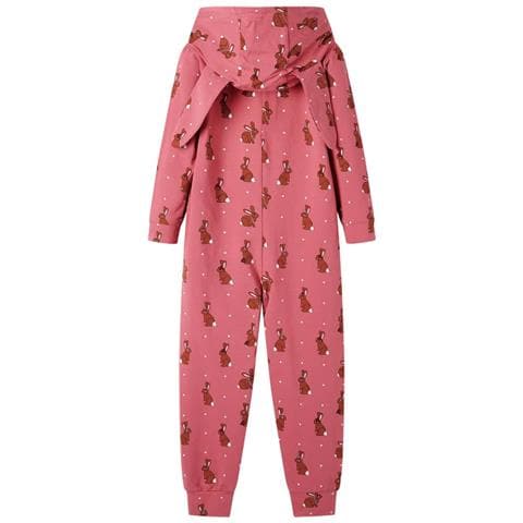 Tutina Con Cappuccio Da Bambina Rosa Antico 140 - Foto 2