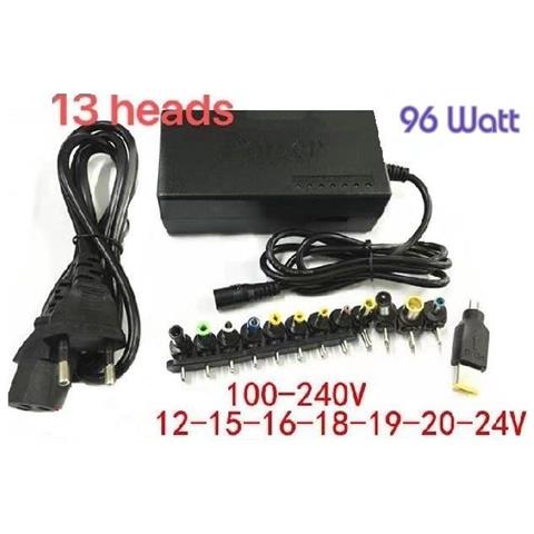 Caricabatterie Universale Per Laptop Da 100 W Con Connettori 13 Pezzi Nero - Foto 1