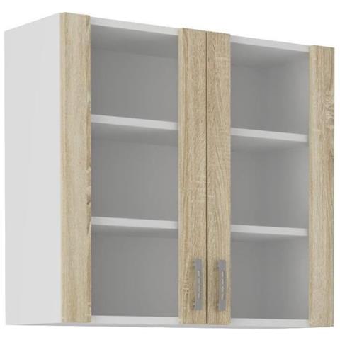 Mobile Alto Sara - 2 Ante - Rovere Sonoma - 80x31x71,5 Cm - Foto 1