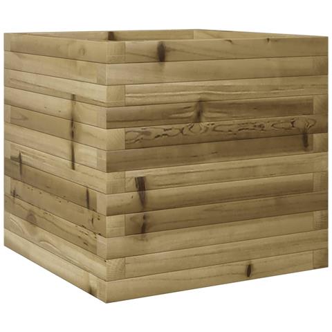 Fioriera Da Giardino 50x50x45,5 Cm In Legno Di Pino Impregnato - Foto 2