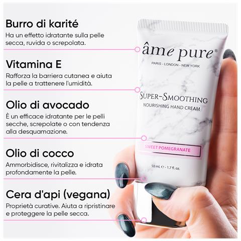 Crema Mani Super Lisciante Con Vitamina E, Olio Di Cocco, Cera D'api (vegana) E Burro Di Karité | 3 Pz - Foto 2