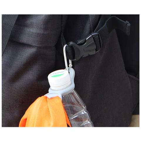 Porta Bottiglia Acqua In Confezione Da 2 In Silicone Con Moschettone - Foto 4