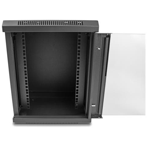 Armadio di rete da 10? con anta in vetro 8U nero - Foto 2