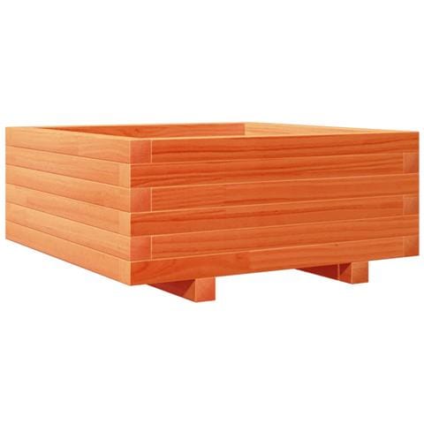 Fioriera Giardino Marrone Cera 60x60x26,5cm Legno Massello Pino - Foto 2