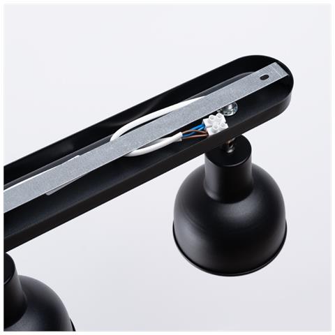 Lampada A Soffitto Elba 2 Nero Sl. 1317 - Soppalco Lampade Da Soffitto Nero 18.5x47x24 Cm - Foto 8