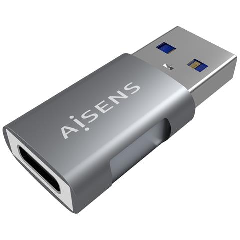 AISENS A108-0655, USB C, USB A, Grigio - Foto 1