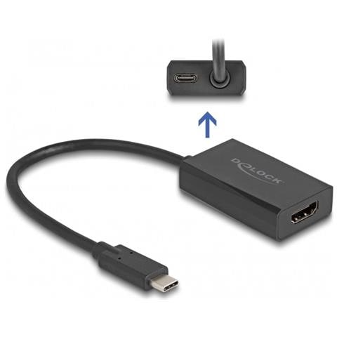 Adattatore da HDMI femmina a USB Type-C maschio (modalità DP Alt) 4K con PD 100 W - Foto 2