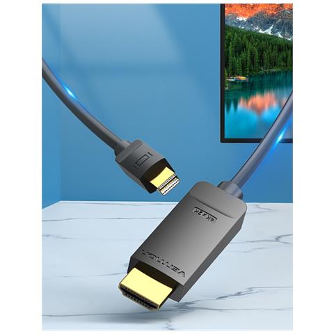 HAHBH cavo e adattatore video 2 m Mini DisplayPort HDMI Nero - Foto 2