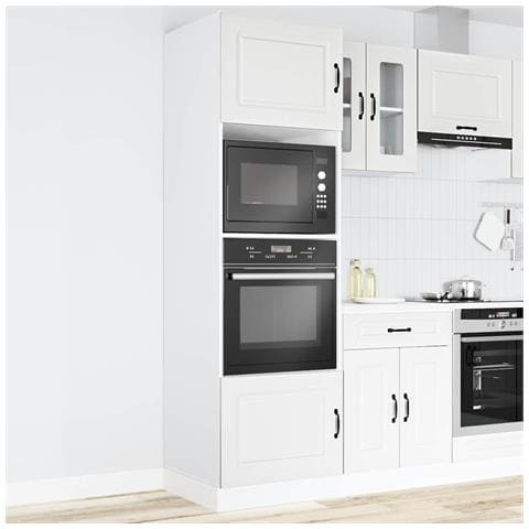 Armadi Forno 2 Pz Lucca Bianchi In Legno Multistrato - Foto 3