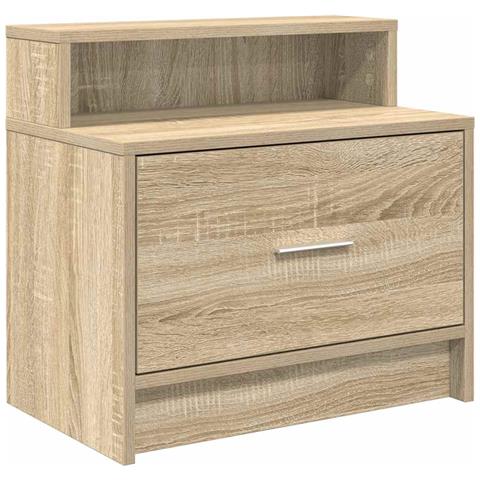 Comodino Con Cassetto Rovere Sonoma 51x31x47 Cm - Foto 2