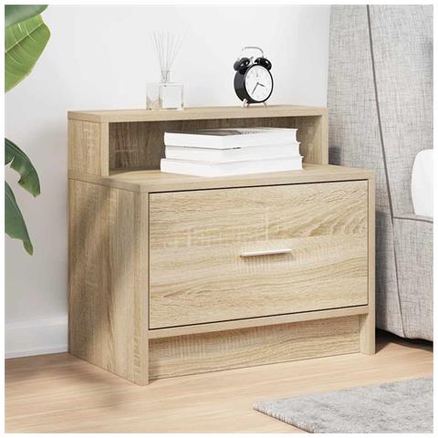 Comodino Con Cassetto Rovere Sonoma 51x31x47 Cm - Foto 3