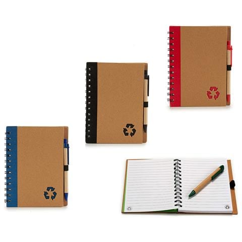 Pack Di 4 Quaderni In Cartone Riciclato 18x14 Cm. Assortimento Di 4 Design. - Foto 3