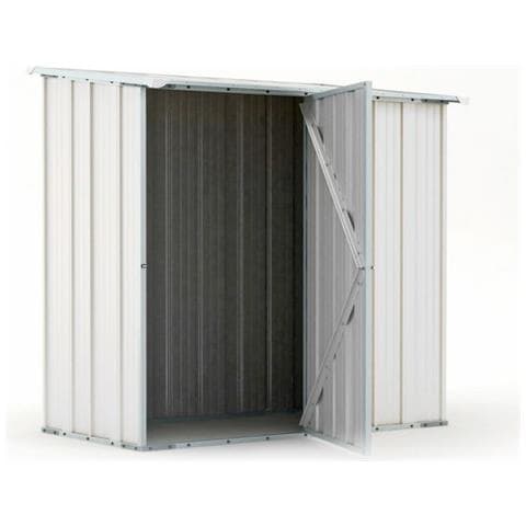 Box In Acciaio Casetta Da Giardino Capanno 174x100cm X H 182cm - 43kg - 1,74mq - Bianco - Foto 2