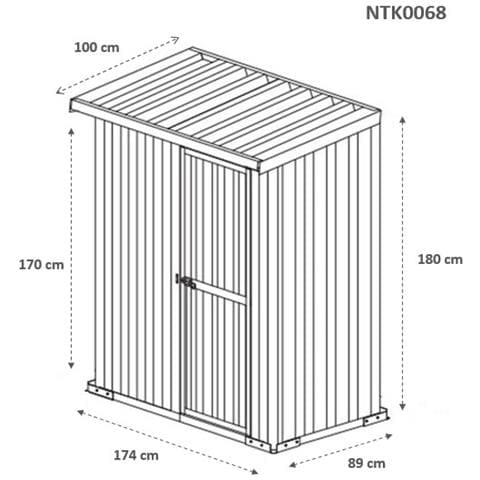 Box In Acciaio Casetta Da Giardino Capanno 174x100cm X H 182cm - 43kg - 1,74mq - Bianco - Foto 10